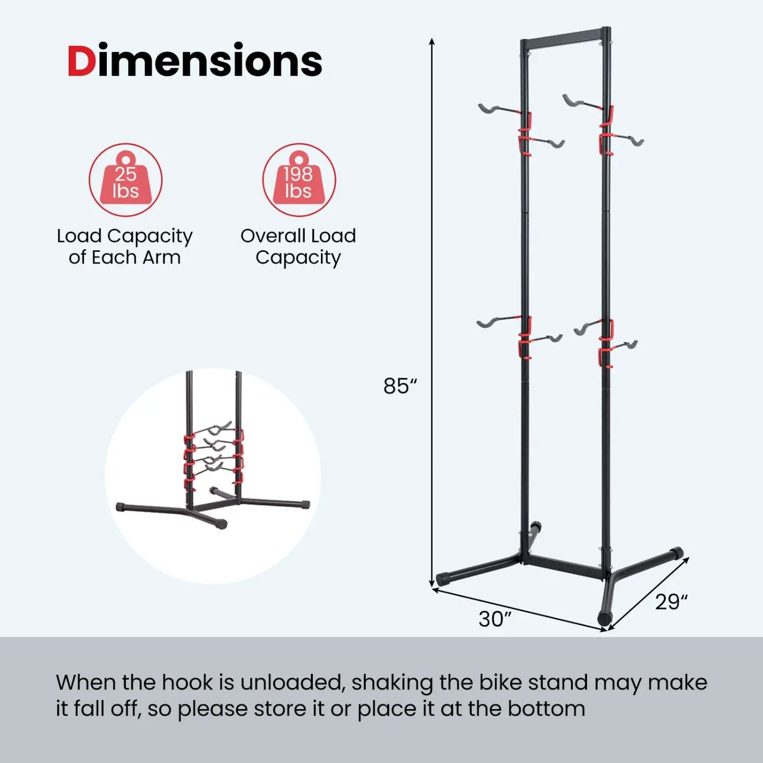 4-Bike Vertical Storage Rack with Adjustable Arms by DirectDeals