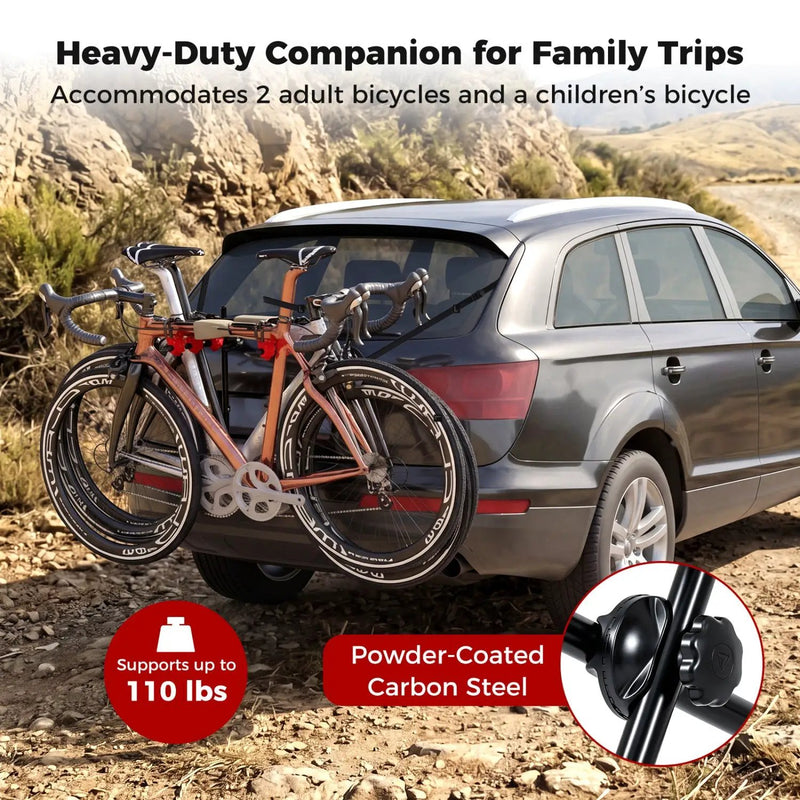 Trunk Mount 3-Bike Rack with Anti-Sway Straps for SUV by DirectDeals