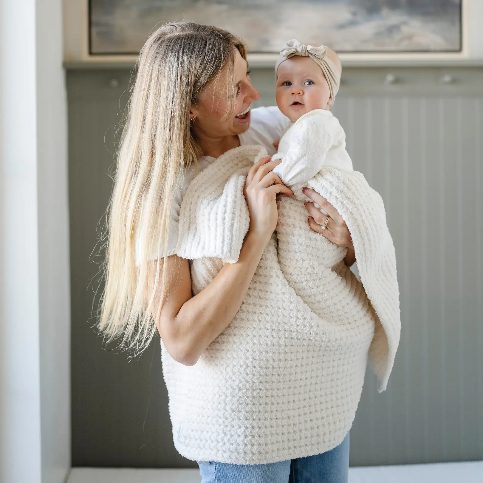 WAFFLE KNIT RECEIVING BLANKETS by HouseOfZazla