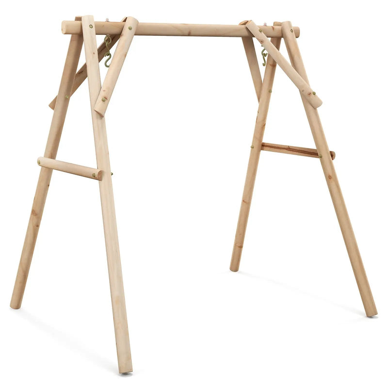 Heavy Duty Wooden Swing Frame with Reinforced Bars by DirectDeals