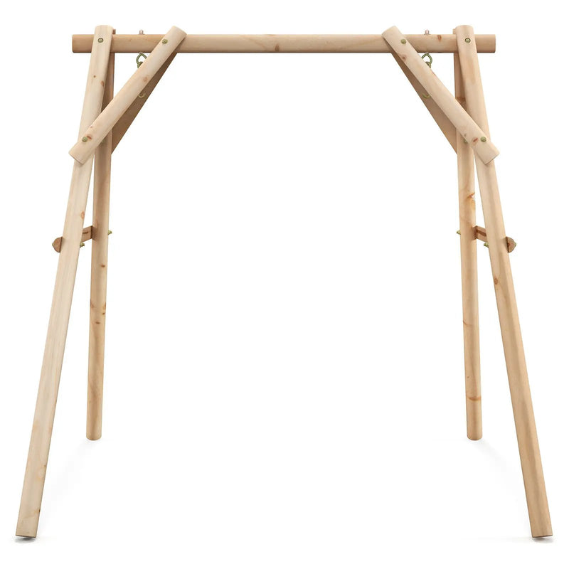 Heavy Duty Wooden Swing Frame with Reinforced Bars by DirectDeals