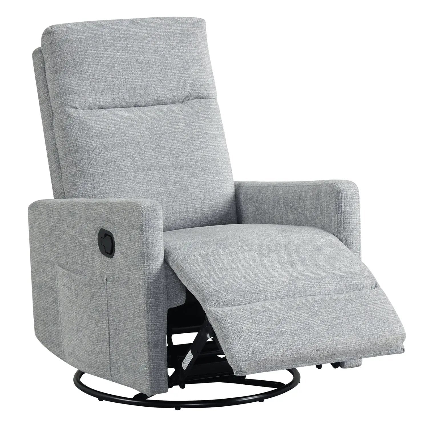 Swivel Rocking Chair 360° Nursery Reclining Rocker Armchair with Cushioned Back by DirectDeals