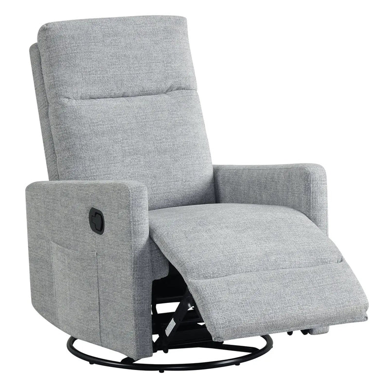 Swivel Rocking Chair 360° Nursery Reclining Rocker Armchair with Cushioned Back by DirectDeals