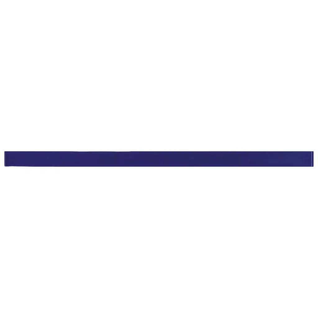 Cobalt Blue 0.5x12 Glossy Glass Pencil Tile Trim (10 pack, 0.5 sq ft/case) by Apollo Tile