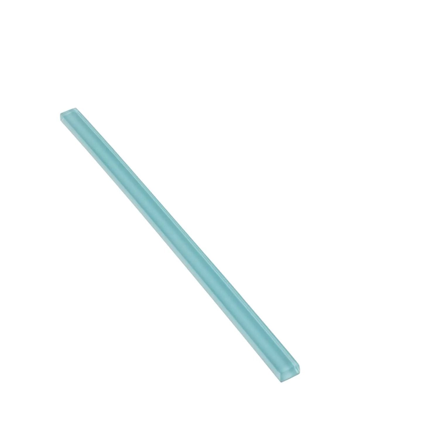 Sky Blue 0.5x12 Glossy Glass Pencil Tile Trim (10 pack, 0.5 sq ft/case) by Apollo Tile