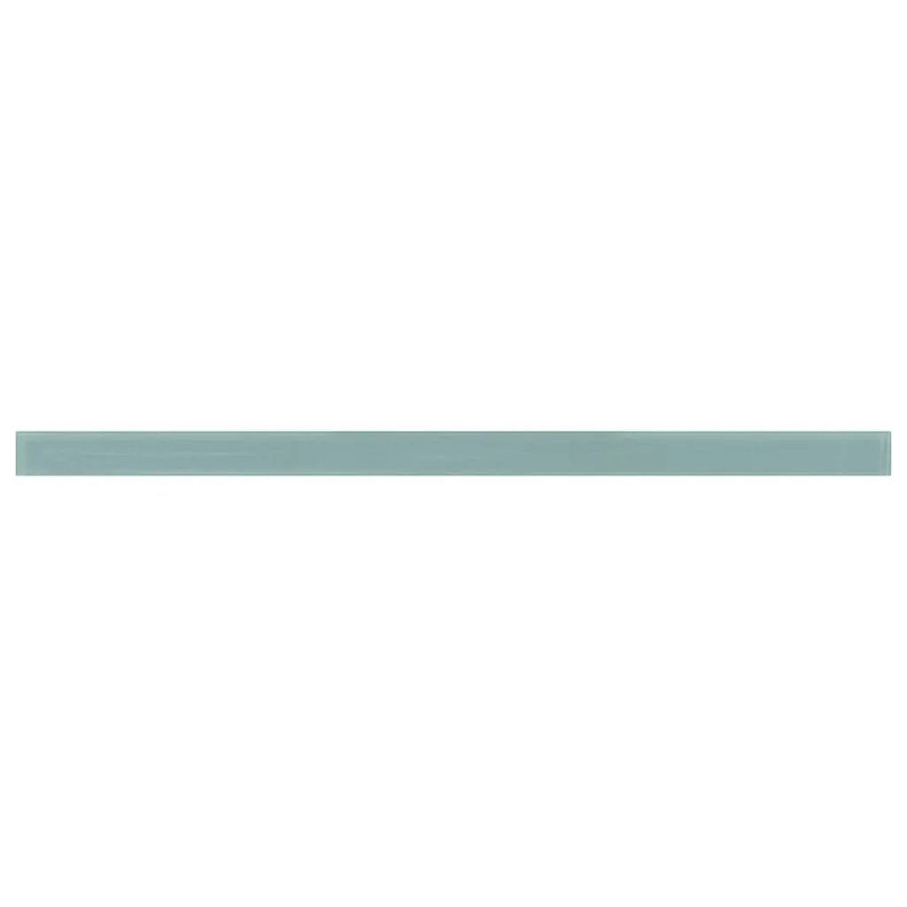 Sky Blue 0.5x12 Glossy Glass Pencil Tile Trim (10 pack, 0.5 sq ft/case) by Apollo Tile