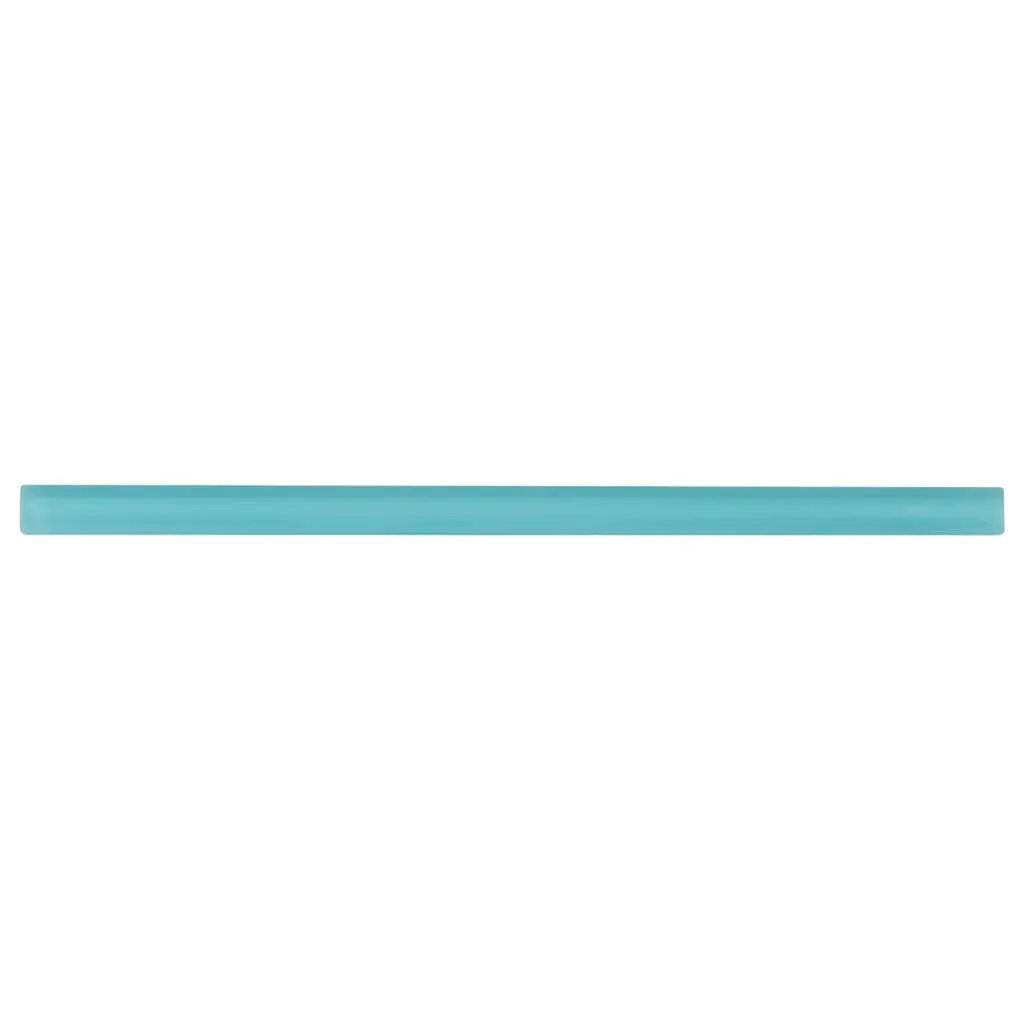 Sky Blue 0.5x12 Matte Glass Pencil Tile Trim (10 pack, 0.5 sq ft/case) by Apollo Tile