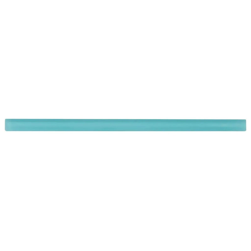 Sky Blue 0.5x12 Matte Glass Pencil Tile Trim (10 pack, 0.5 sq ft/case) by Apollo Tile