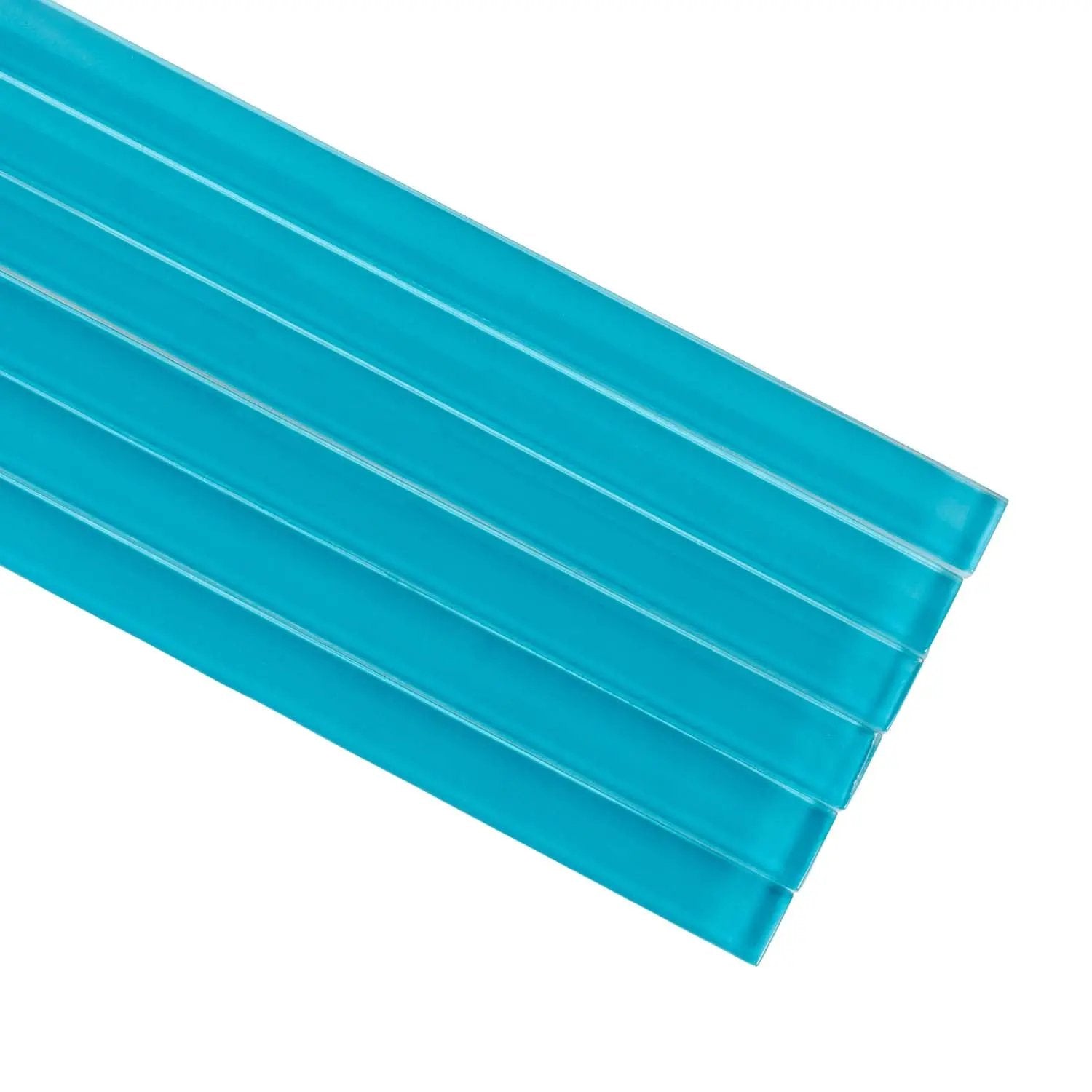 Sapphire Blue 0.5x12 Glossy Glass Pencil Tile Trim (10 pack, 0.5 sq ft/case) by Apollo Tile