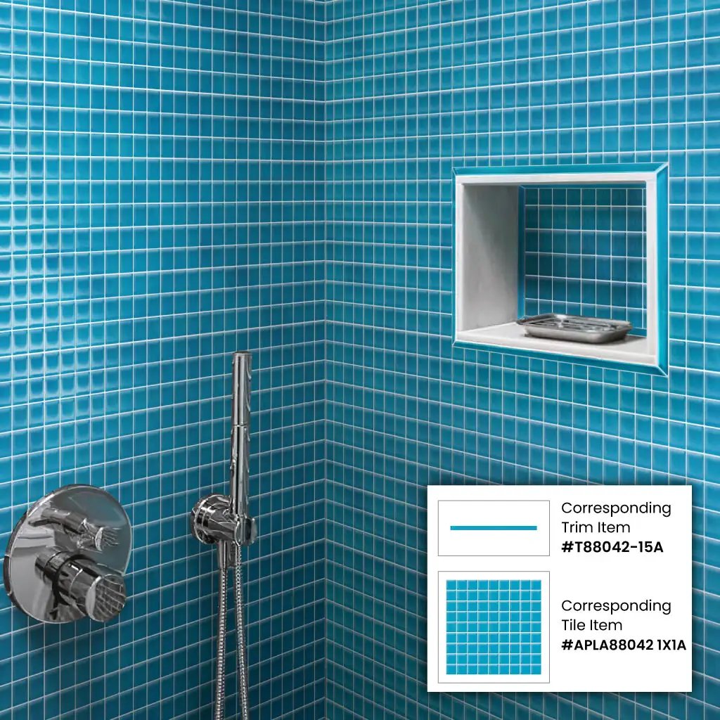 Sapphire Blue 12x12 Glossy Square Glass Mosaic Tile (10 pack, 9.67 sq ft/case) by Apollo Tile