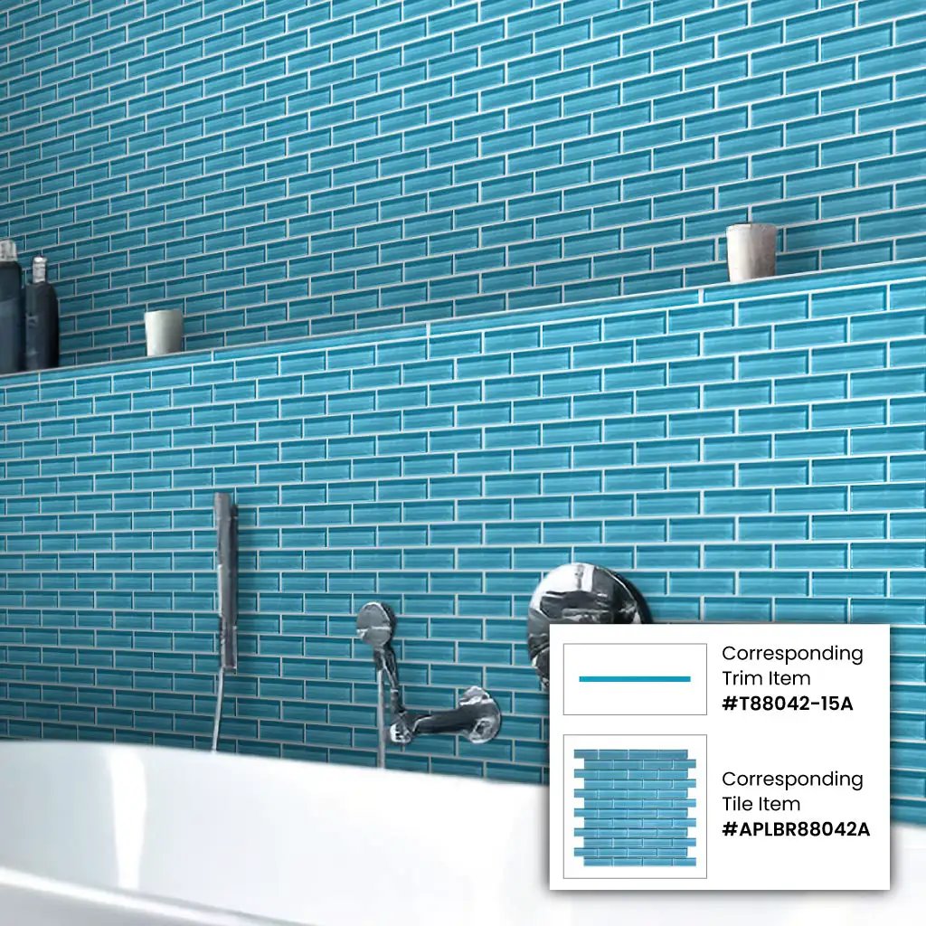 Sapphire Blue 12x12 Glossy Glass Mosaic Tile (5 pack, 4.92 sq ft/case) by Apollo Tile