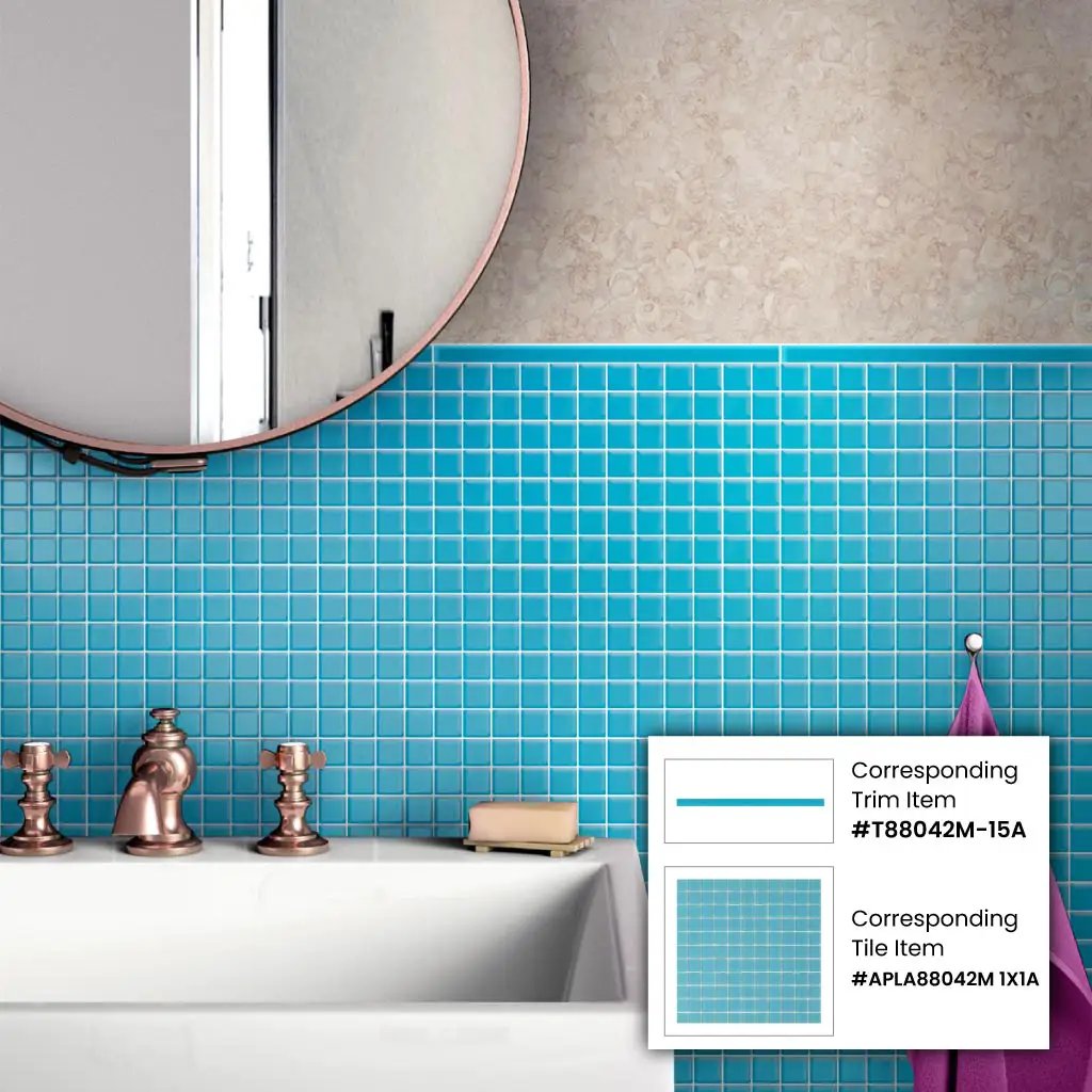 Sapphire Blue 12x12 Matte Square Glass Mosaic Tile (10 pack, 9.67 sq ft/case) by Apollo Tile