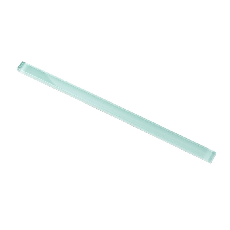 Blizzard Blue 0.5x12 Glossy Glass Pencil Tile Trim (10 pack, 0.5 sq ft/case) by Apollo Tile