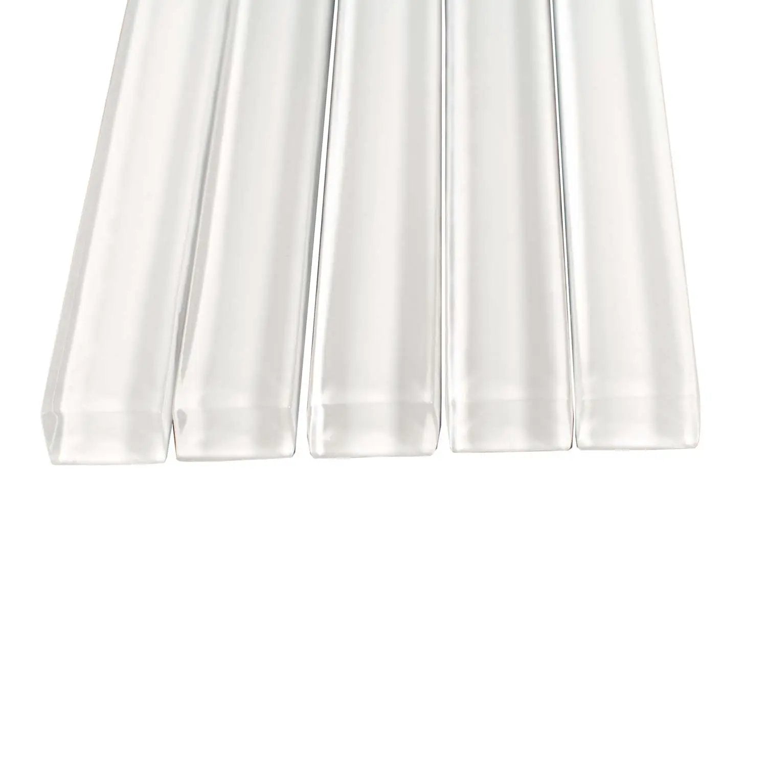 White 0.5x12 Glass Glossy Pencil Tile Trim (10 pack, 0.5 sq ft/case) by Apollo Tile