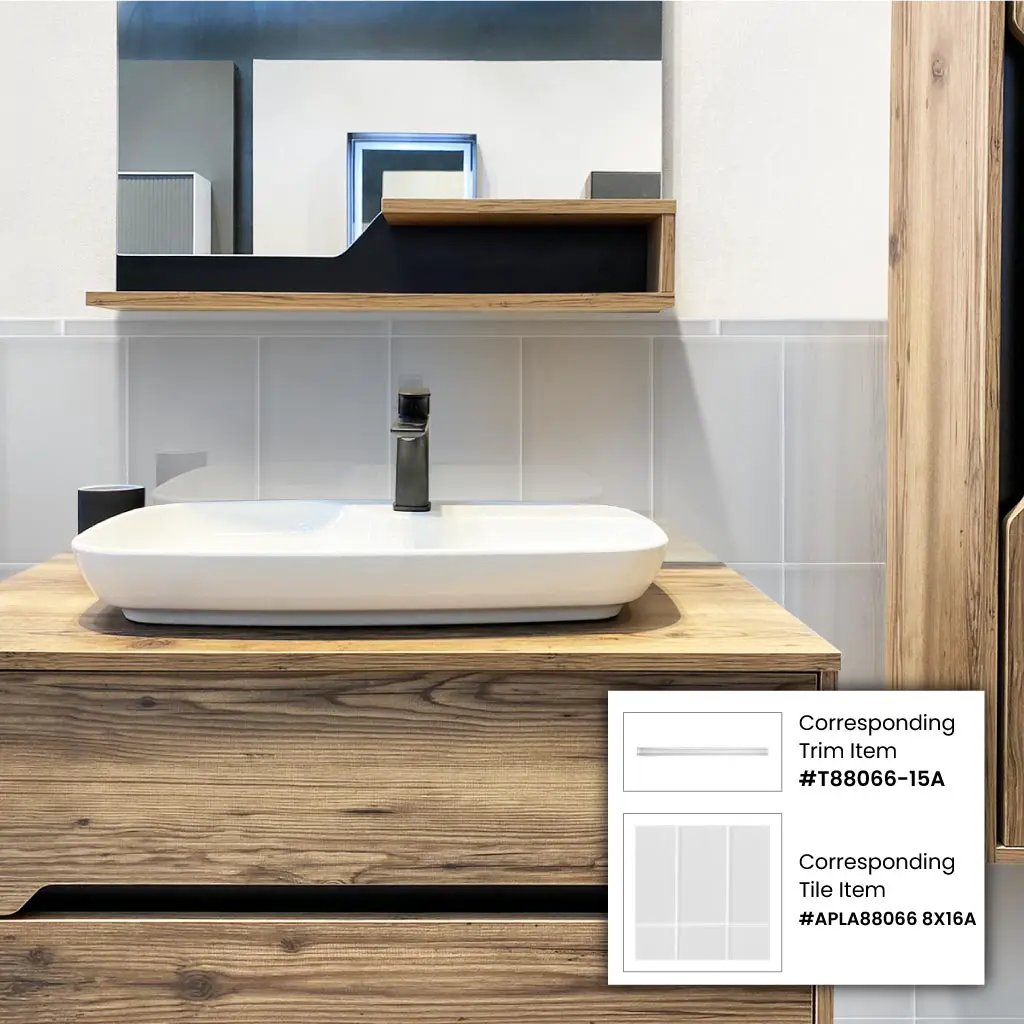 White 8x16 Glossy Subway Glass Tile (15 pack, 13.33 sq ft/case) by Apollo Tile