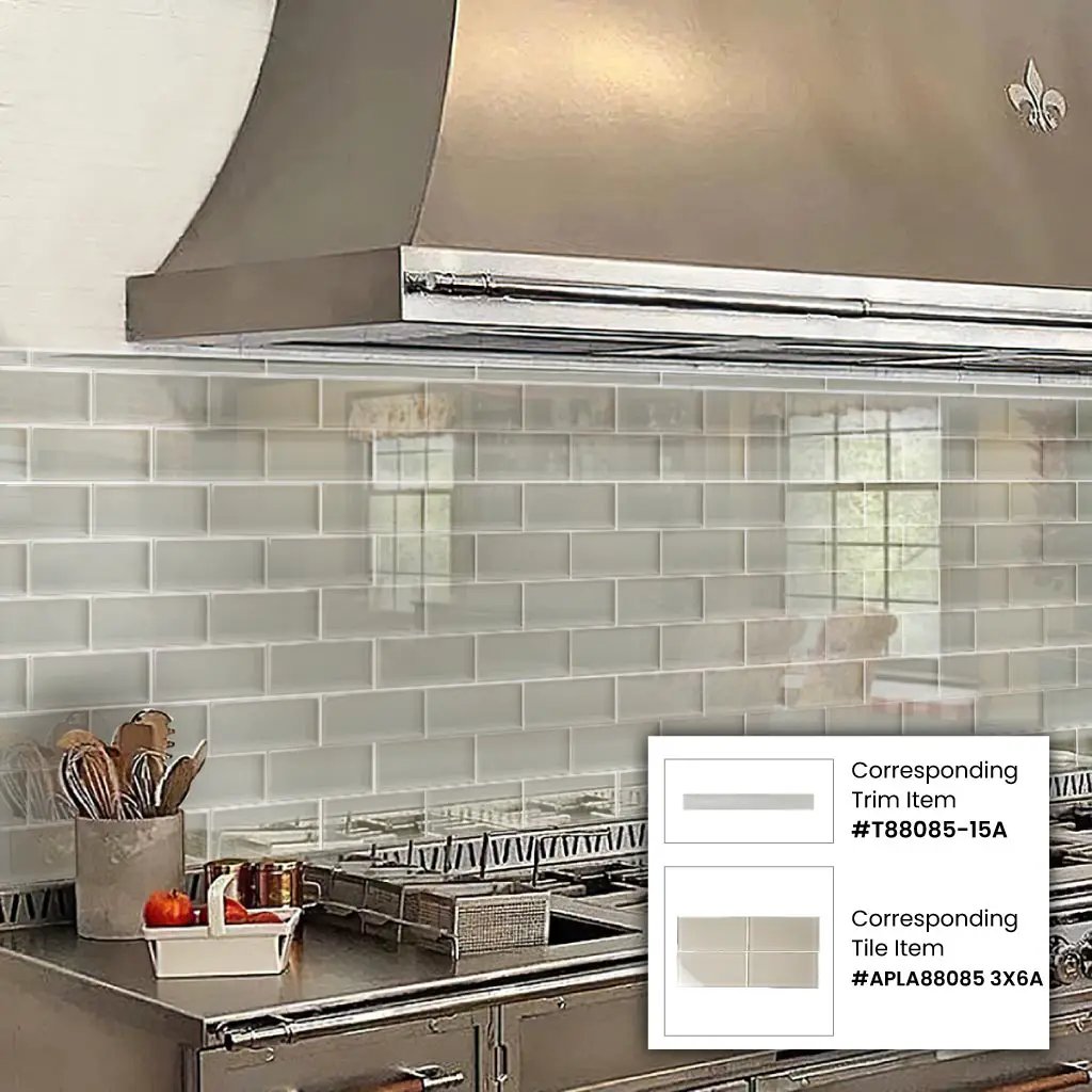 Warm Greige 3x6 Glossy Subway Glass Tile (40 pack, 5 sq ft/case) by Apollo Tile