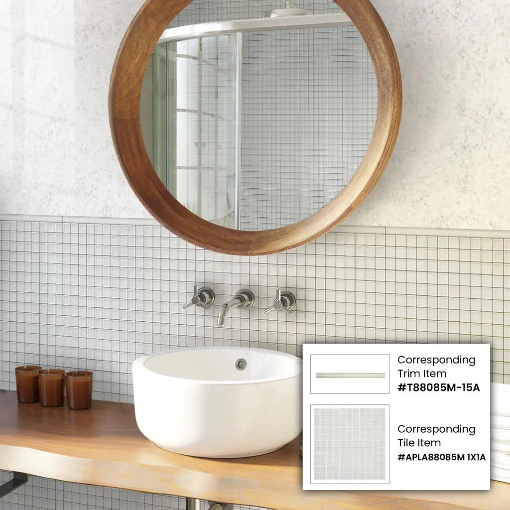 Warm Greige 12x12 Matte Square Glass Mosaic Tile (10 pack, 9.67 sq ft/case) by Apollo Tile
