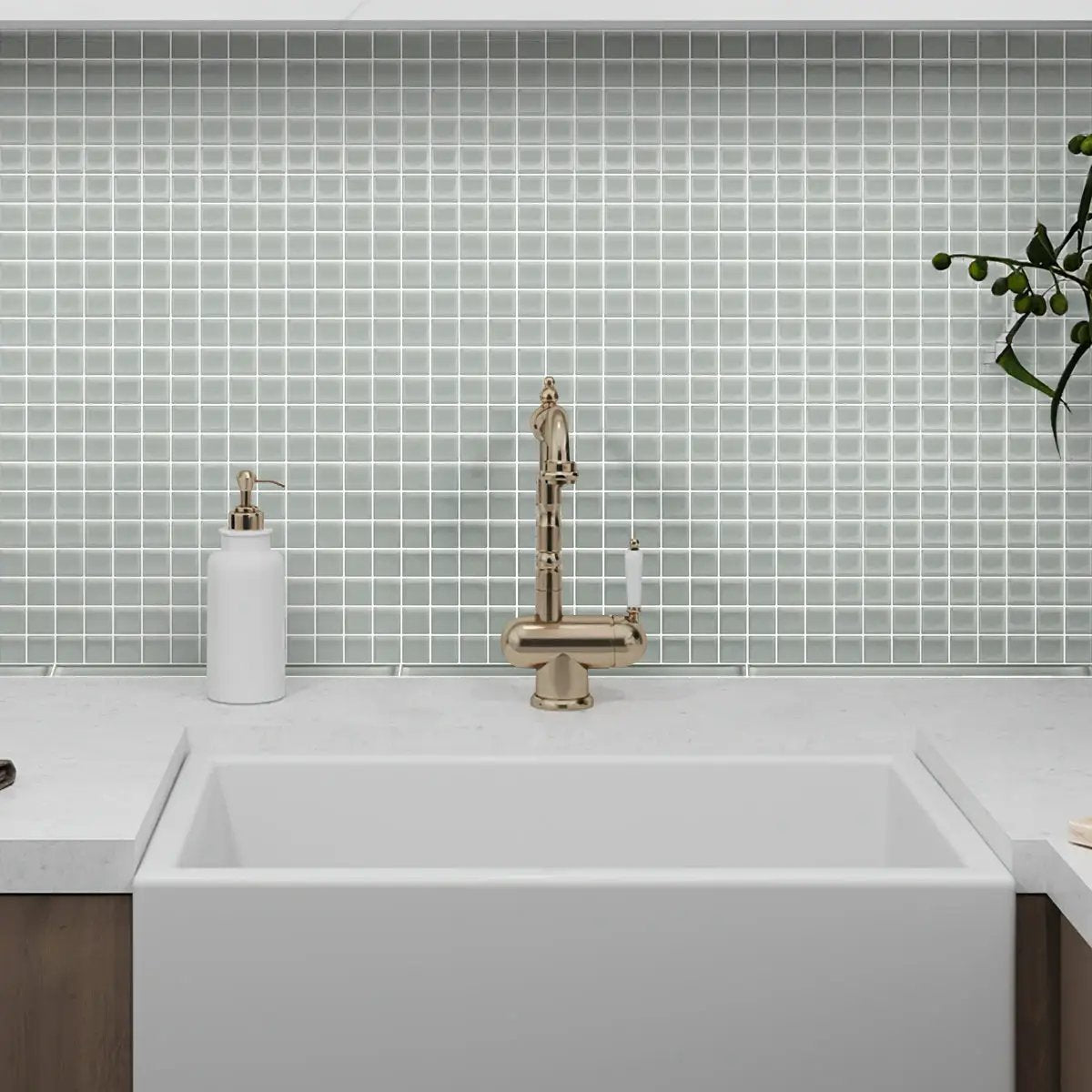 Gray 12x12 Matte Square Glass Mosaic Tile (10 pack, 9.67 sq ft/case) by Apollo Tile