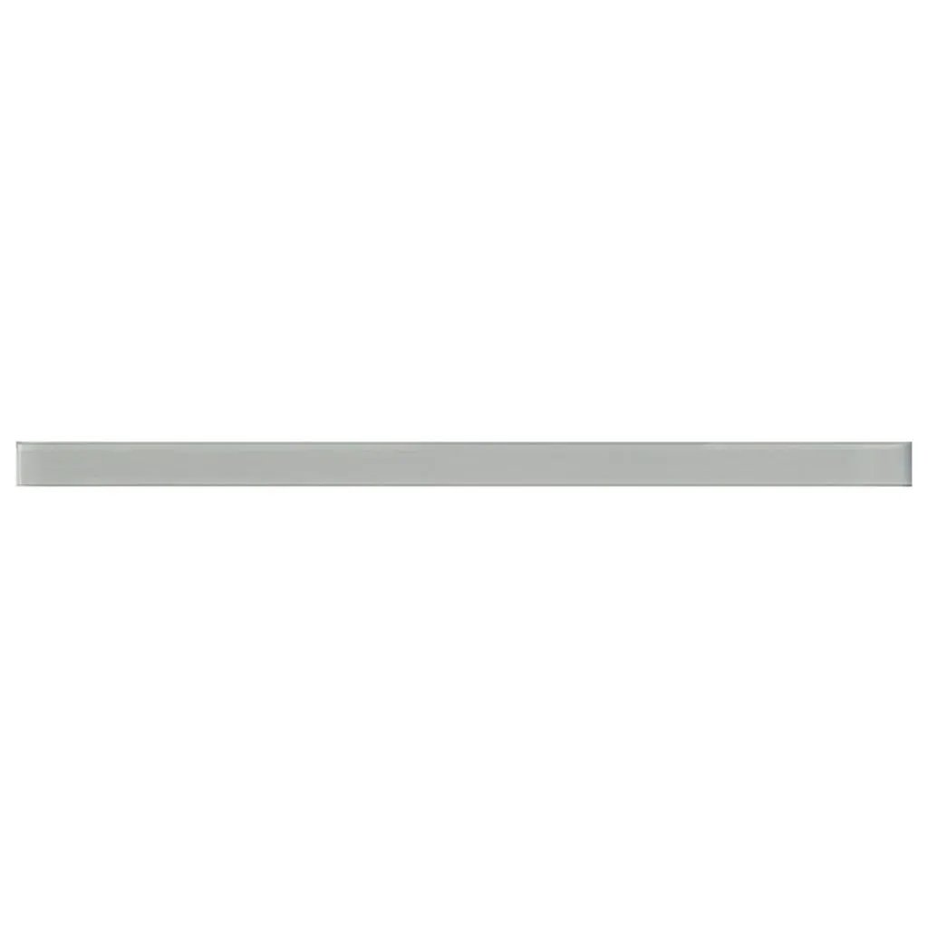 Gray 0.5x12 Glass Glossy Pencil Tile Trim (10 pack, 0.5 sq ft/case) by Apollo Tile