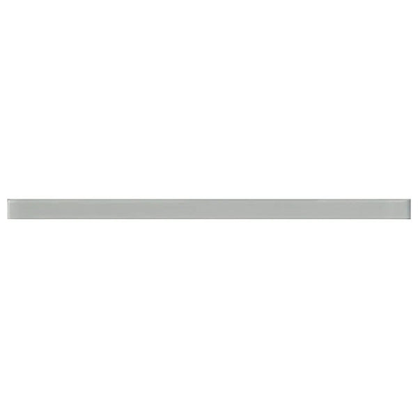 Gray 0.5x12 Glass Glossy Pencil Tile Trim (10 pack, 0.5 sq ft/case)