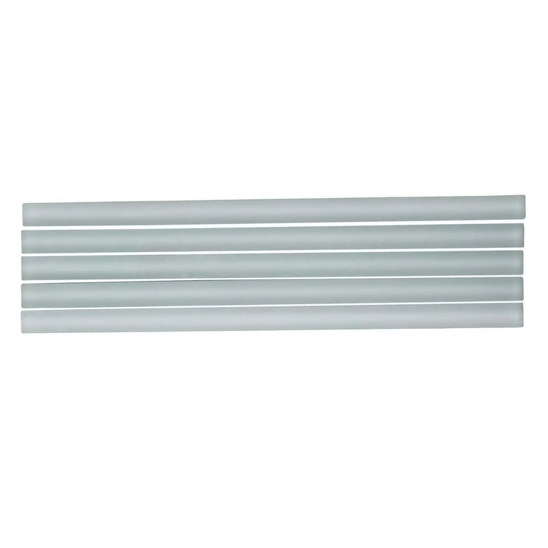 Gray 0.5x12 Matte Glass Pencil Tile Trim (10 pack, 0.5 sq ft/case) by Apollo Tile