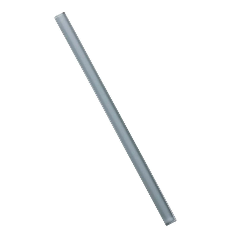 Fossil Gray 0.5x12 Glossy Glass Pencil Tile Trim (10 pack, 0.5 sq ft/case) by Apollo Tile