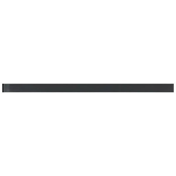 Dark Gray 0.5x12 Glass Glossy Pencil Tile Trim (10 pack, 0.5 sq ft/case)