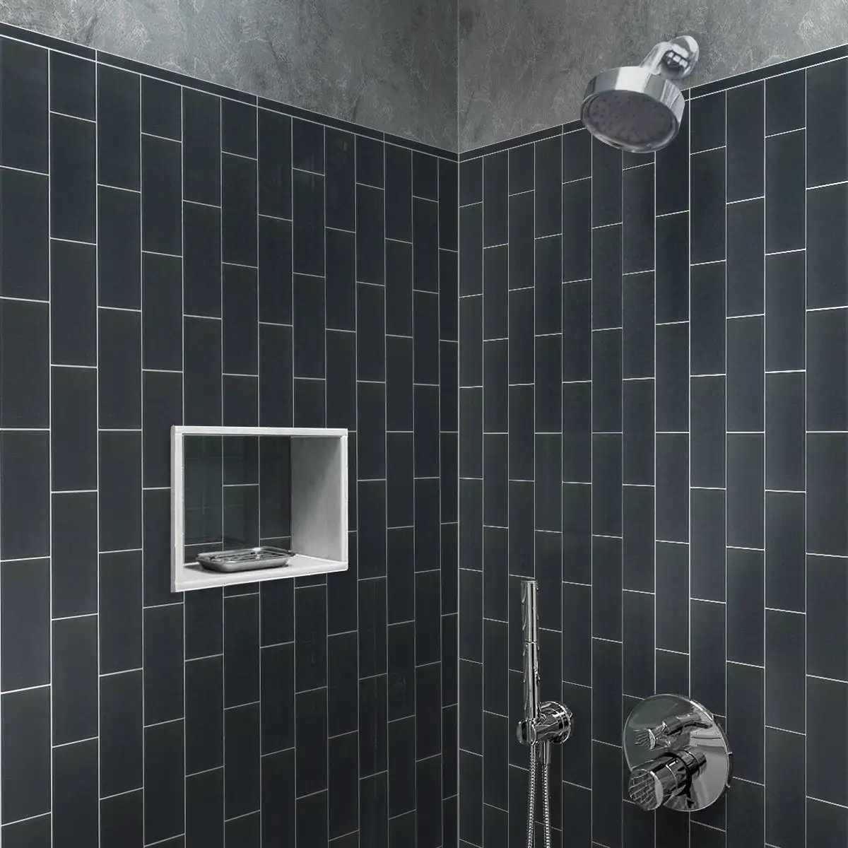 Coin Gray 3x6 Matte Subway Glass Tile (40 pack, 5 sq ft/case) by Apollo Tile