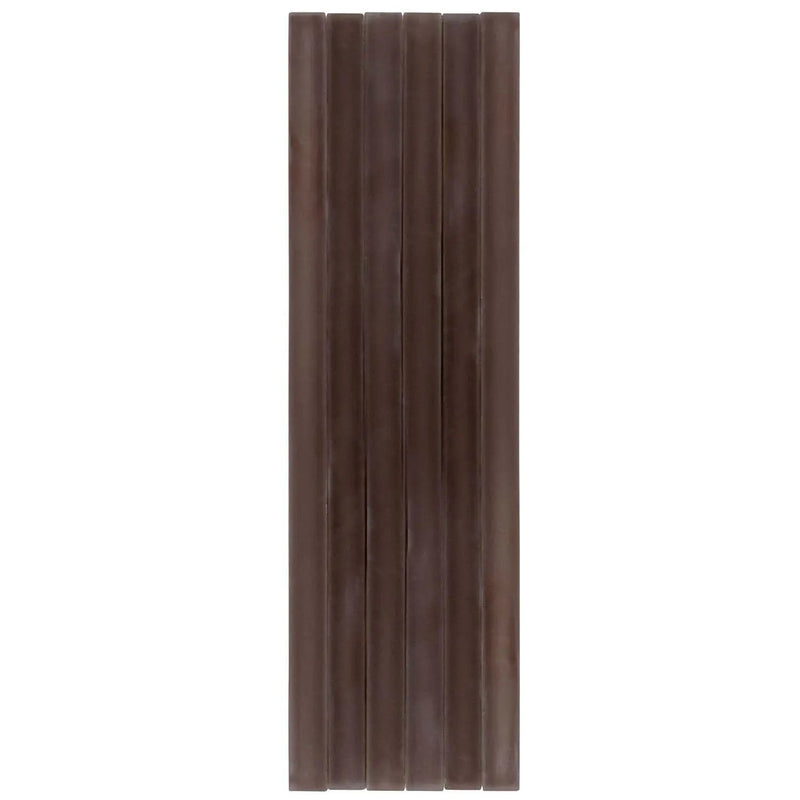 Ash Gray 0.5x12 Matte Glass Pencil Tile Trim (10 pack, 0.5 sq ft/case) by Apollo Tile