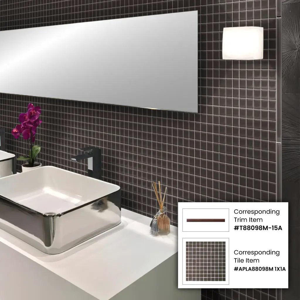 Ash Gray 12x12 Matte Square Glass Mosaic Tile (10 pack, 9.67 sq ft/case) by Apollo Tile