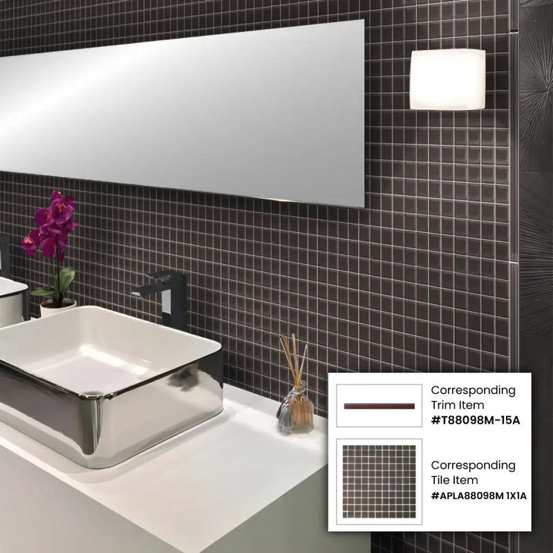 Ash Gray 12x12 Matte Square Glass Mosaic Tile (10 pack, 9.67 sq ft/case) by Apollo Tile