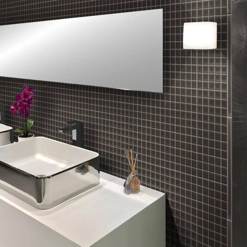Ash Gray 12x12 Matte Square Glass Mosaic Tile (10 pack, 9.67 sq ft/case) by Apollo Tile