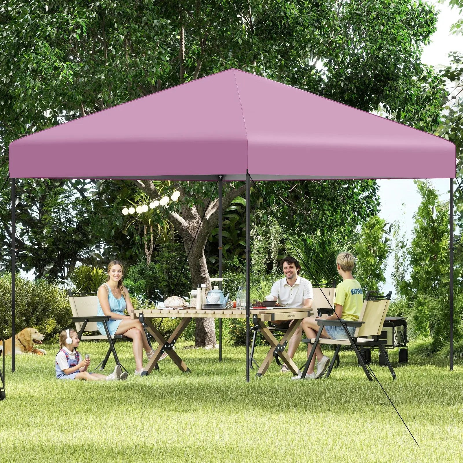 10 X 10 Feet Pop up Canopy Tent with Portable Carrying Bag and 8 Stakes by DirectDeals