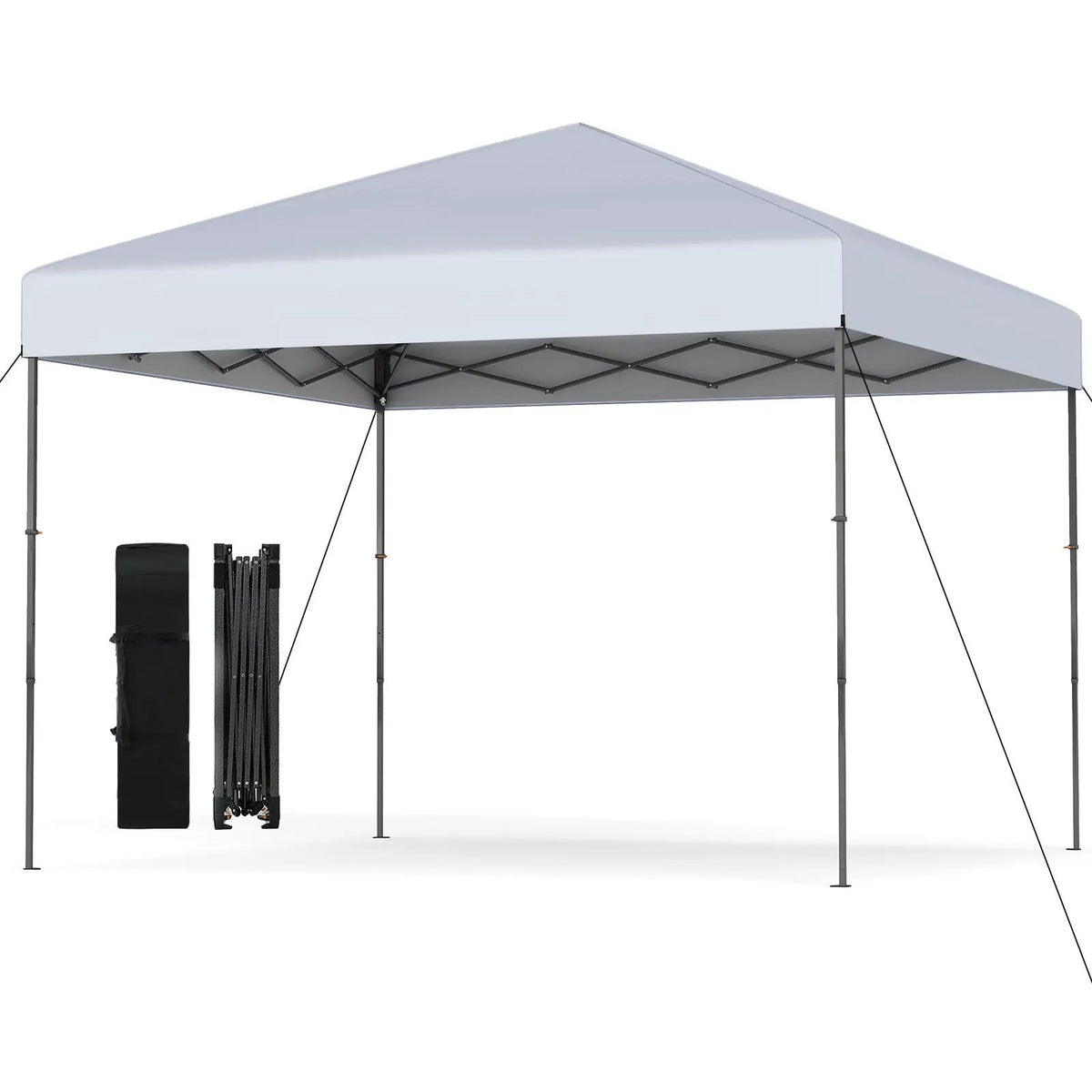 10 X 10 Feet Pop up Canopy Tent with Portable Carrying Bag and 8 Stakes by DirectDeals