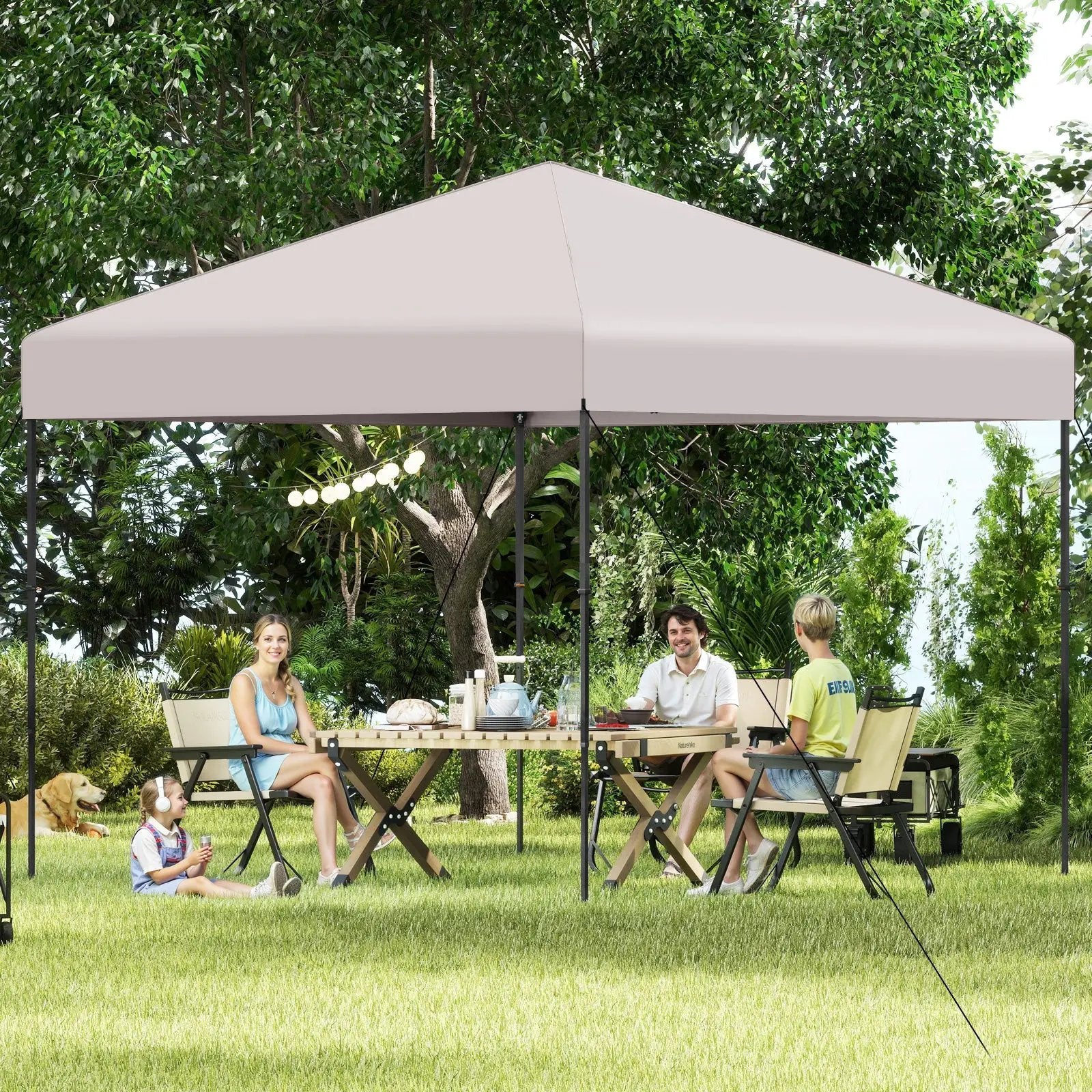 10 X 10 Feet Pop up Canopy Tent with Portable Carrying Bag and 8 Stakes by DirectDeals