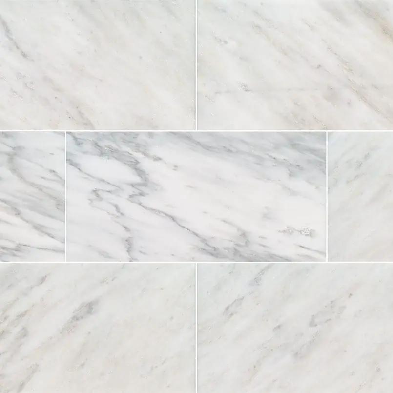 Arabescato Carrara Polished Marble Tiles 18x36 by MSI Surfaces