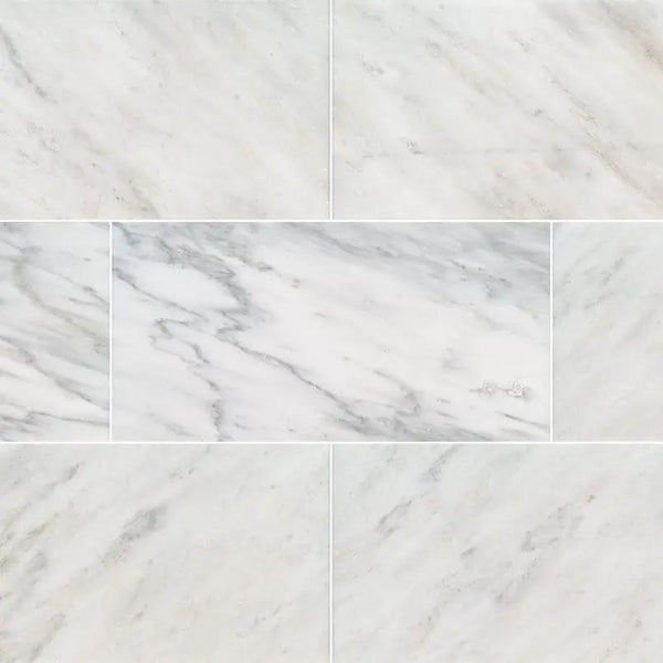 Arabescato Carrara Polished Marble Tiles 18x36
