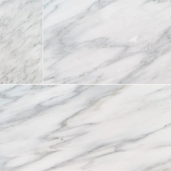 Arabescato Carrara Honed Marble Tiles 6x12