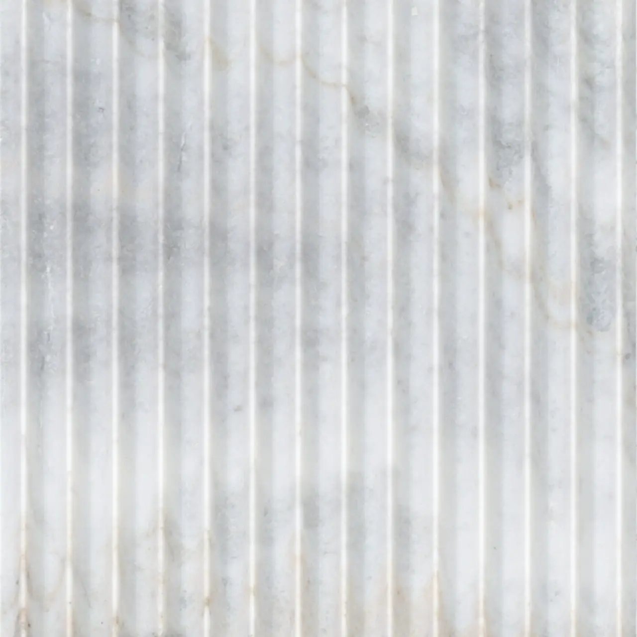 Arabescato Venato Valentino Fluto 12x24 Honed Marble Mosaics close up