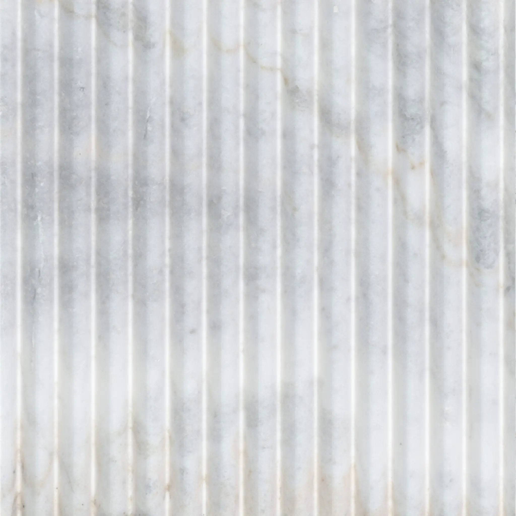 Arabescato Venato Valentino Fluto 12x24 Honed Marble Mosaics close up