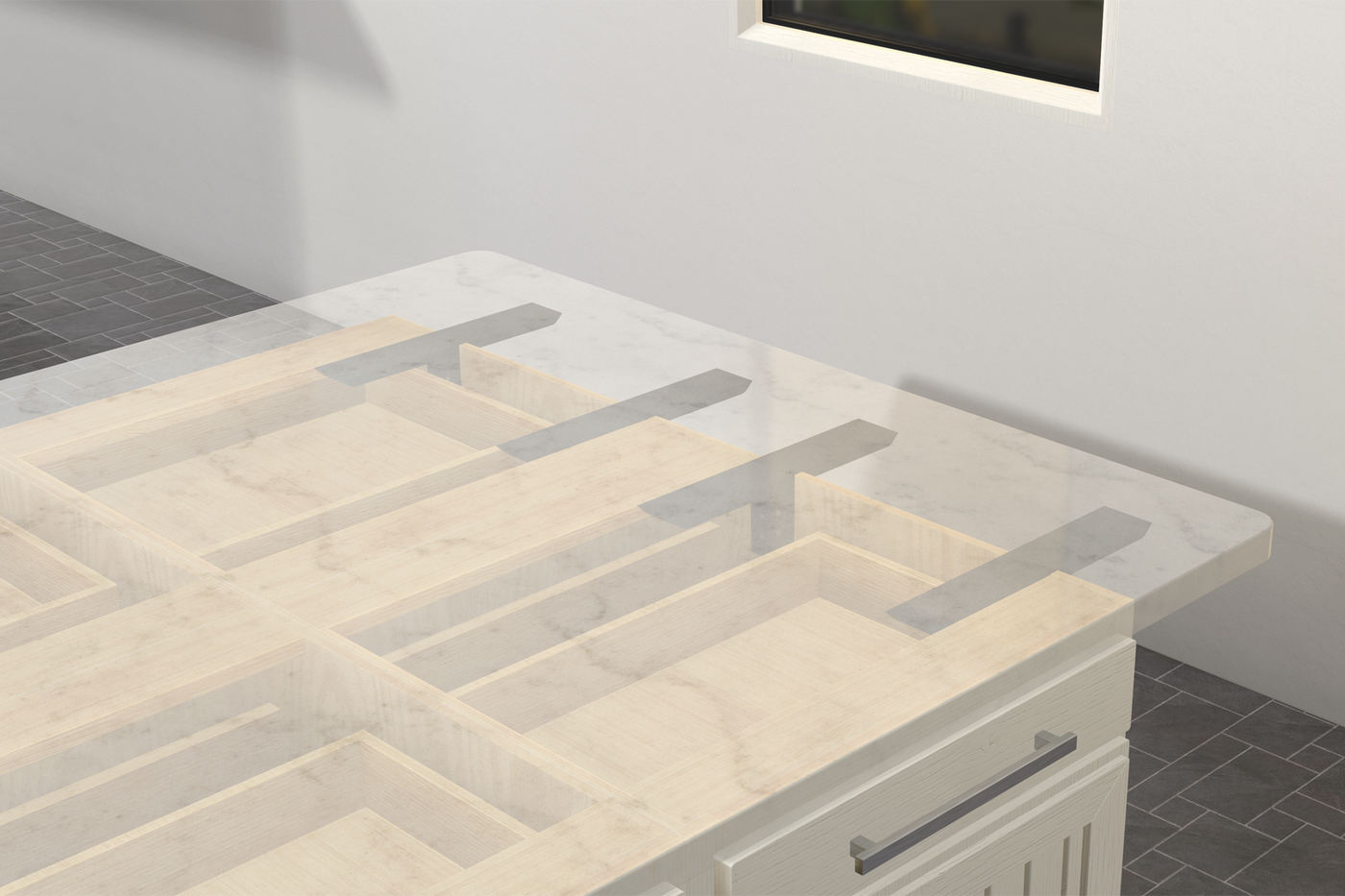 The Original™ T-Bracket Hidden Countertop Support Bracket by The Original Granite Bracket