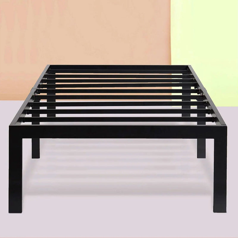 Twin 18-inch High Heavy Duty Black Metal Platform Bed Frame by HomePacific