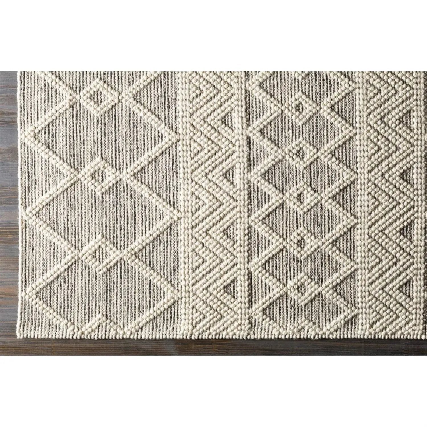 2-ft. x 3-ft. Hand Woven Wool Blend Grey Beige Ivory Persian Style Area Rug by HomePacific