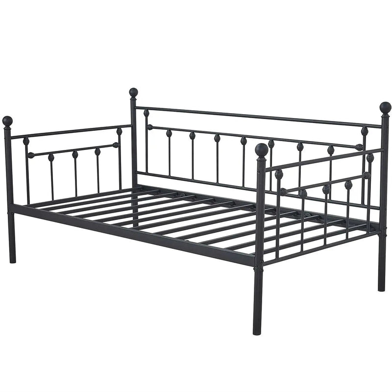 Twin size Classic Black Metal Daybed Frame by HomePacific