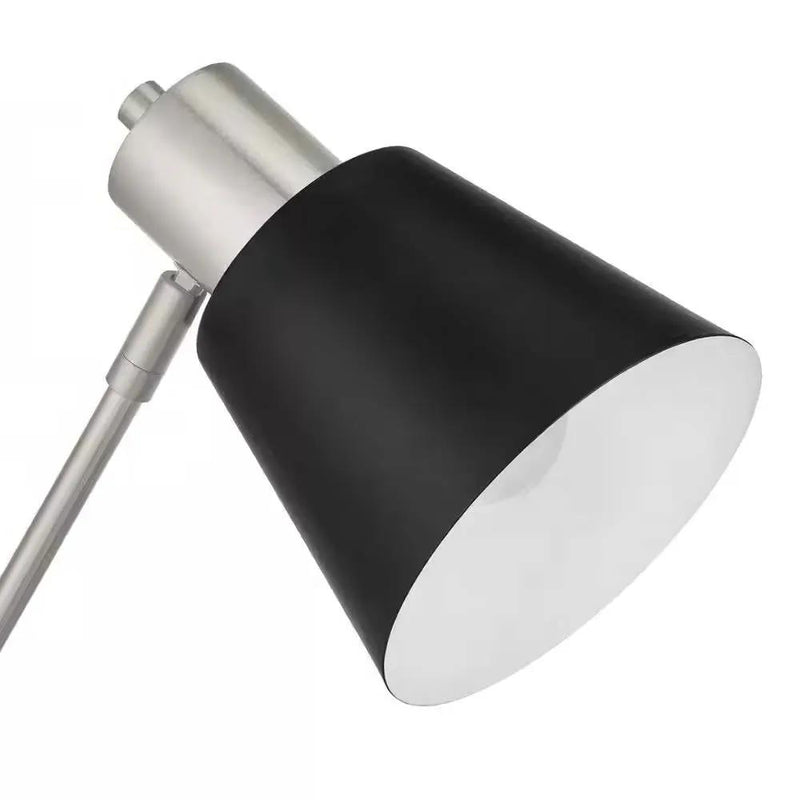 Simple Modern Metal Desk Light Table Lamp with Black Shade and Adjustable Tilt by HomePacific