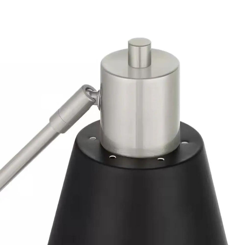 Simple Modern Metal Desk Light Table Lamp with Black Shade and Adjustable Tilt by HomePacific