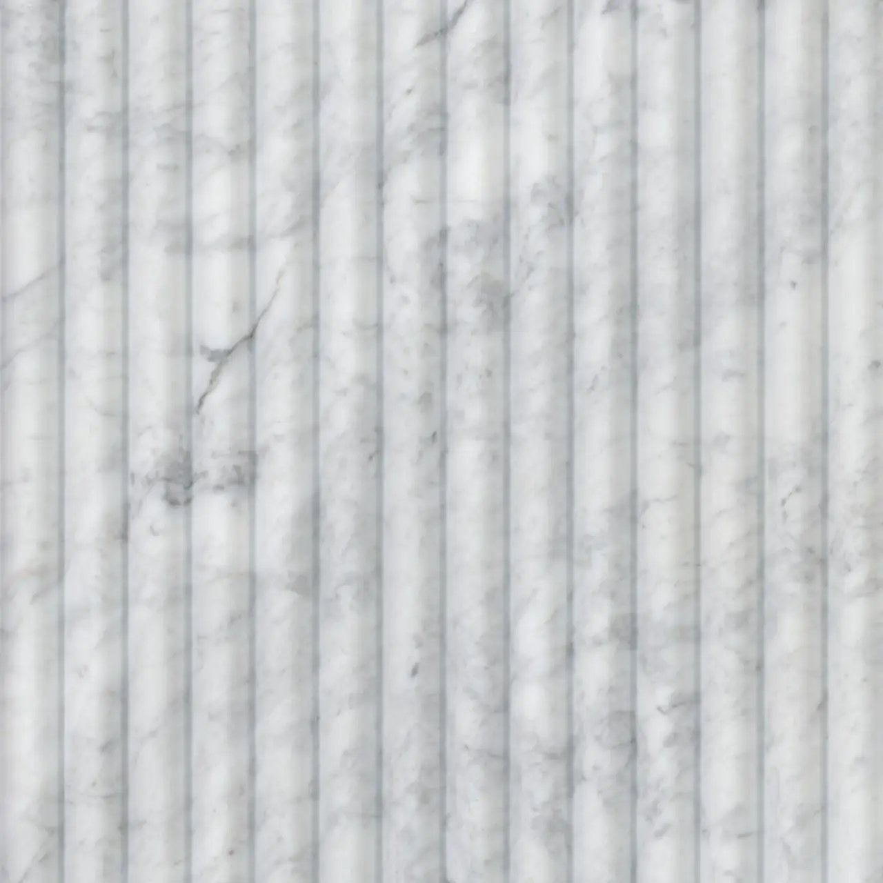 Carrara White Milano Ribbo 12x24 Honed Marble Mosaics close up