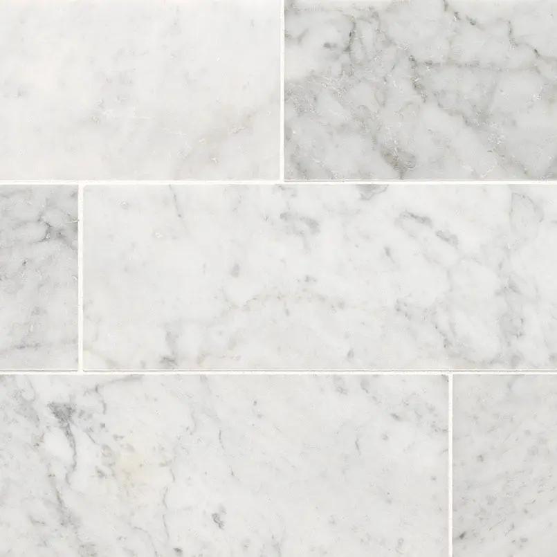 Carrara White Marble Tile 4x12 Honed Mosaics by MSI Surfaces