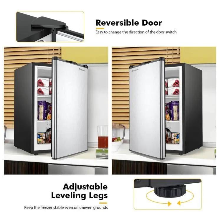 Modern Compact 3 cu ft. Space Saving Portable Mini Freezer Home Kitchen Dorm by HomePacific