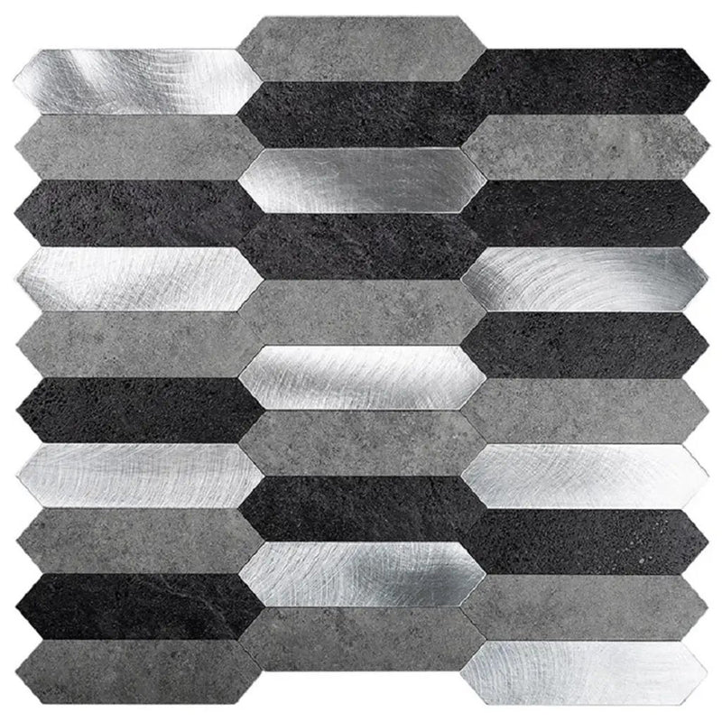 Gray 12x12 Honed Brick PVC Peel & Stick Tile (10 pack, 10 sq ft/case) by Apollo Tile